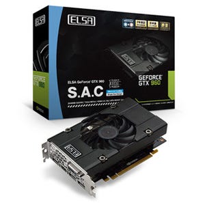 ELSA、長さ173mmのショート基板を採用したGeForce GTX 960搭載カード