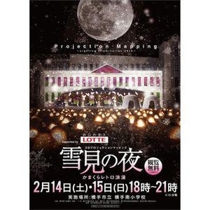 "雪見の夜"が浮かび上がる! 秋田県で3Dプロジェクションマッピング開催