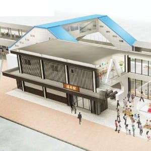 JR東日本、常磐線湯本駅3/29リニューアル - 手作り駅名標や足湯でもてなし