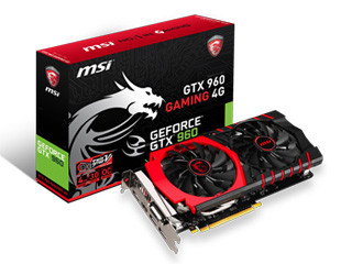 MSI、4GBメモリ搭載のGeFroce GTX 960グラフィックスカード