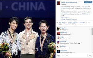 フィギュア・羽生結弦も登場するフェルナンデスのインスタグラムに祝福の嵐