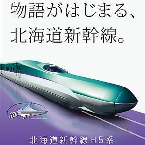 JR北海道、北海道新幹線H5系デザインフラッグ4月から函館駅前商店街に掲出