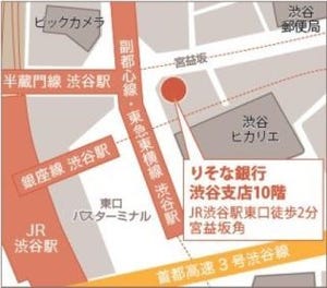 りそな銀行、東京都渋谷区に年中無休店舗を開設--会社帰りや休日利用に便利