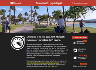 米Microsoft、手持ち撮影の動画を手軽にタイムラプス化する「Hyperlapse」