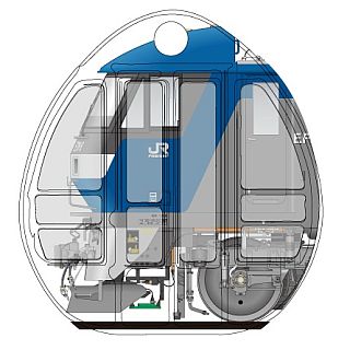 愛知県・名古屋港シートレインランドの大観覧車に電気機関車をラッピング!?