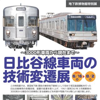 東京メトロ日比谷線車両を紹介する技術変遷展、地下鉄博物館で6/16から開催