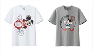 ユニクロ、ミッキーが錦織圭選手や国枝慎吾選手ポーズ! 新Tシャツ発売