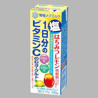 夏の暑さ対策に! ビタミンCと塩入り"はちみつレモン風味"のむヨーグルト