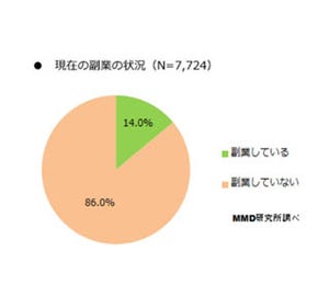 会社員の14%が副業 - 収入は月額2～5万円が最多、10万円以上も