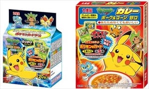 丸美屋食品工業、ポケモン、プリキュアなどのカード入り商品を発売