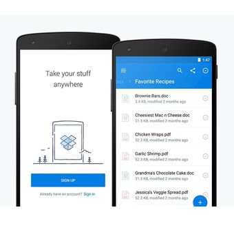 Android版Dropbox、アプリ上で撮影からアップロードまで行えるように