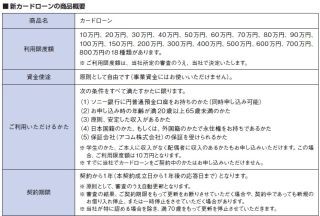 ソニー銀行、ネットで契約手続きが完結する新たなカードローンの取扱い開始