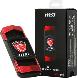 MSI、LEDが光るプレミアムな2way SLIブリッジ