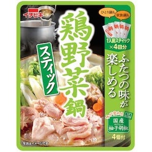 量の調整が簡単な1人前鍋つゆ「鶏野菜鍋スティック」発売 - イチビキ