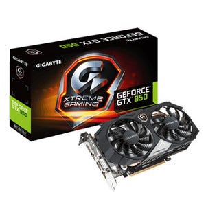 GIGABYTE、動作クロックを大幅に引き上げたGeForce GTX 950搭載カード