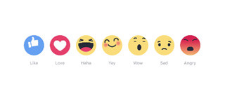 Facebook、「いいね!」以外の感情を表現する「Reactions」のテストを開始