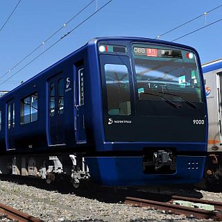 相模鉄道9000系が新色に! 相鉄グループが車両・駅舎・制服のデザイン統一へ