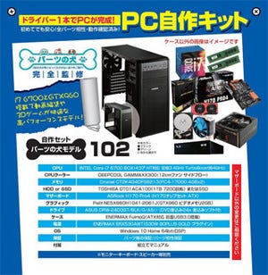 ドスパラ、自作PCセット「パーツの犬モデル」にSkylake採用の新製品