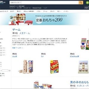 Amazon過去3年データから「定番おもちゃ200」発表、高品質&独自性が支持