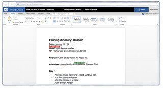 DropboxでOfifceファイルの同時編集が可能に - Outlook.comとも機能統合