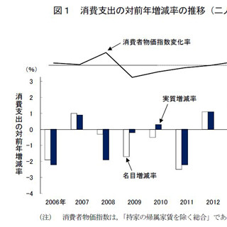 2015年の家計消費支出、2年連続マイナス