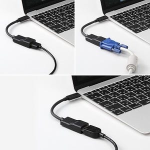 サンワダイレクト、USB Type-Cポートから映像を出力するアダプタを3モデル