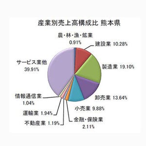 熊本地震関連調査 - 熊本県に本社がある企業は3万5,173社、益城町は576社