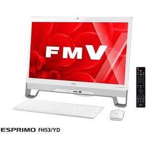 富士通、CPUや録画機能を強化した23型デスクトップPC「ESPRIMO」夏モデル