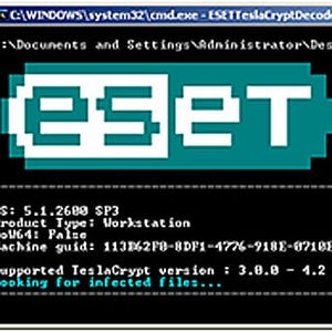 ランサムウェアTeslaCryptの治療薬? ESETが復号ツールを無償公開