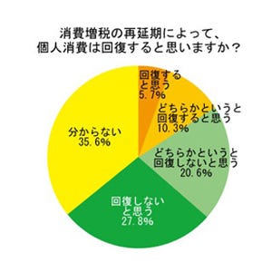 消費増税再延期でも5割弱が「個人消費は回復しない」 - 理由は?