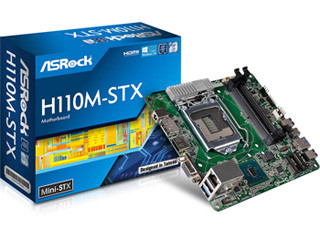 ASRock、Mini-STXモデルなどIntel H110搭載マザーボード2機種