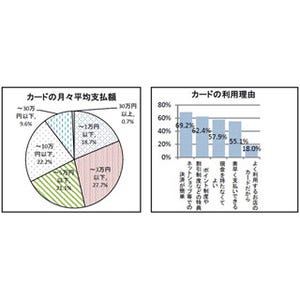 クレジットカード、1カ月の支払い平均額は?