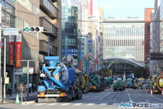 JR博多駅前「地下鉄七隈線延伸工事に伴う道路陥没事故」11/14の通行再開へ