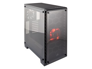 CORSAIR、前面/側面に強化ガラスを採用したATXミドルタワーケース