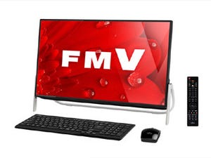 富士通、奥行き16.8cmで設置できるリビング向け大画面PC「ESPRIMO FH」