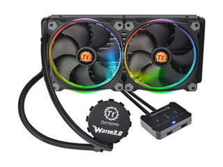 Thermaltake、LEDファン搭載のラジエーターを備えた水冷一体型CPUクーラー