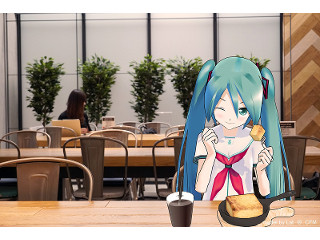 初音ミクとカフェデート!? 「au SENDAI」で最新のAR技術を体験