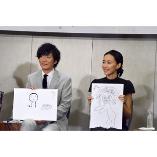 田辺誠一&木村佳乃、夫婦役で揃って”画伯”? ゆるイラストに「間がいい」