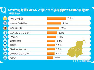 欲しいけど買えない家電、1位は癒されるアレ