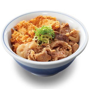 牛肉もチキンカツも! かつや「チキンカツの牛すき丼」期間限定販売