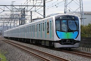 西武鉄道40000系、キッズデザイン賞受賞記念のヘッドマーク掲出