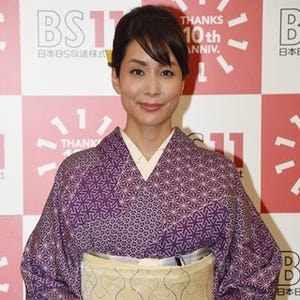 内田恭子、北斎デザインの着物姿で「すごく身近に」- 美術ミステリーでナビ