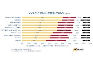 半数の女性がオンラインハラスメントを経験 - その内容は?