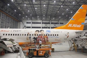 チェジュ航空、東方神起の特別塗装機第2弾! ユノとチャンミンと一緒に旅へ