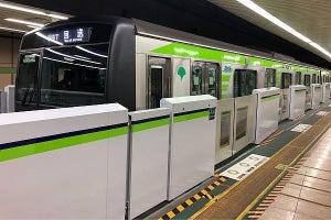 東京都交通局、都営新宿線本八幡駅ホームドアは4/28から運用開始