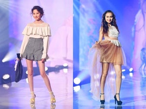 河北麻友子&石田ニコルの美脚にうっとり! ミニスカ衣装でランウェイ