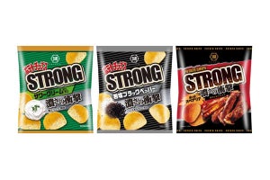 湖池屋、「ポテトチップスSTRONG」3種を発売