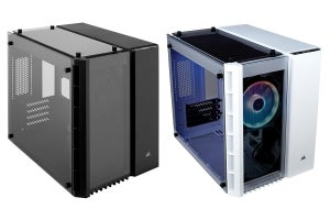 CORSAIR、デュアルチャンバ&強化ガラスのキューブ型マイクロATXケース