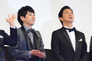 木村拓哉＆二宮和也、試写会後にサプライズ登場! 観客悲鳴＆総立ち