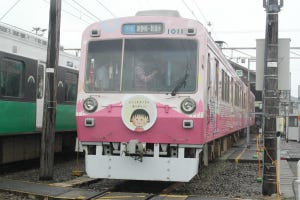 静鉄「ちびまる子ちゃん」電車に「さくらももこさん ありがとう」